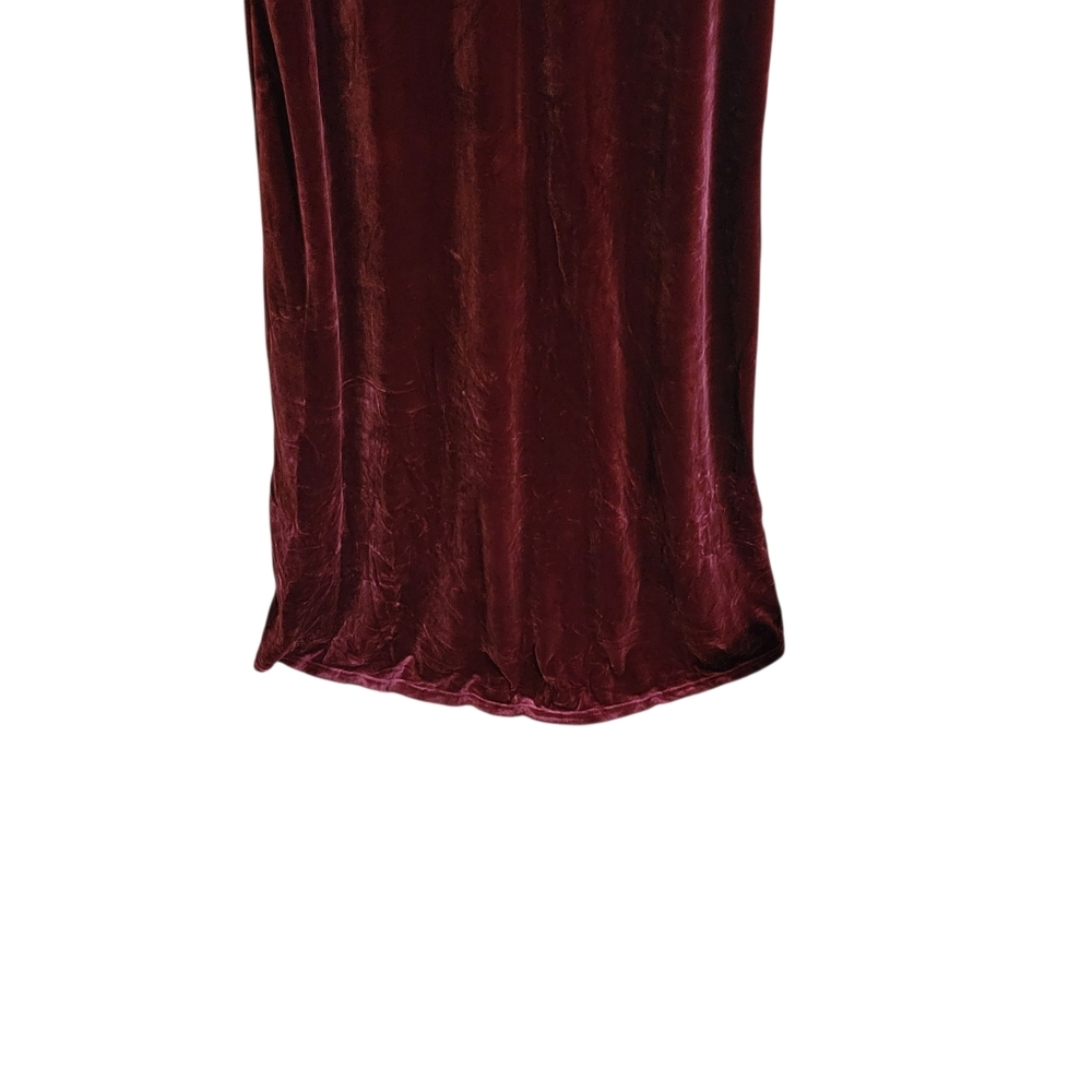 Lulus Night Of Elegance Burgundy Velvet Maxi Dress - Picture 4 of 6